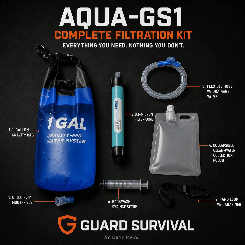 AQUA-GS1 seven-piece gravity-fed kit